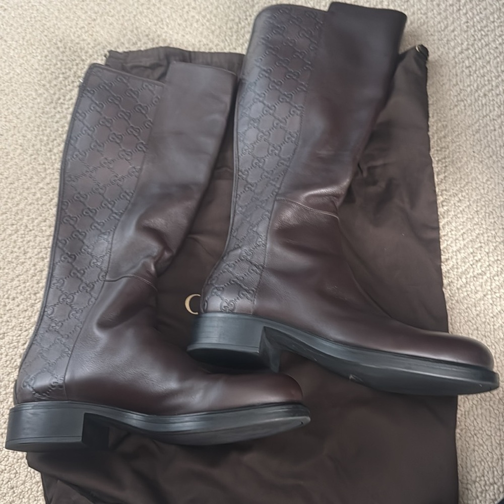 New in dust bag: Gucci riding boots leather size 12 - Picture 3 of 10